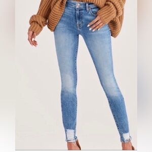 7 for all Mankind Skinny Ankle Denim Distressed